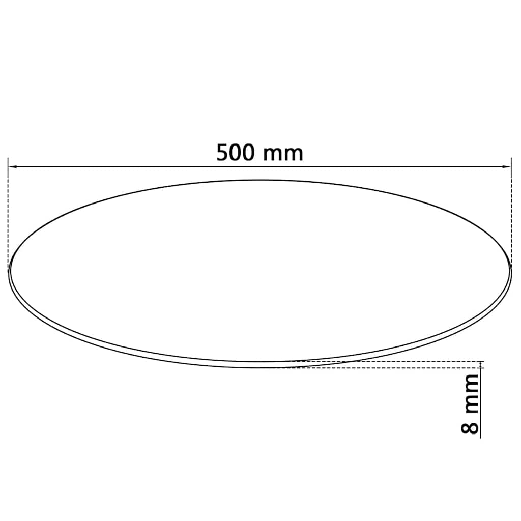 Ploča za stol Kaljeno staklo Okrugla 500 mm