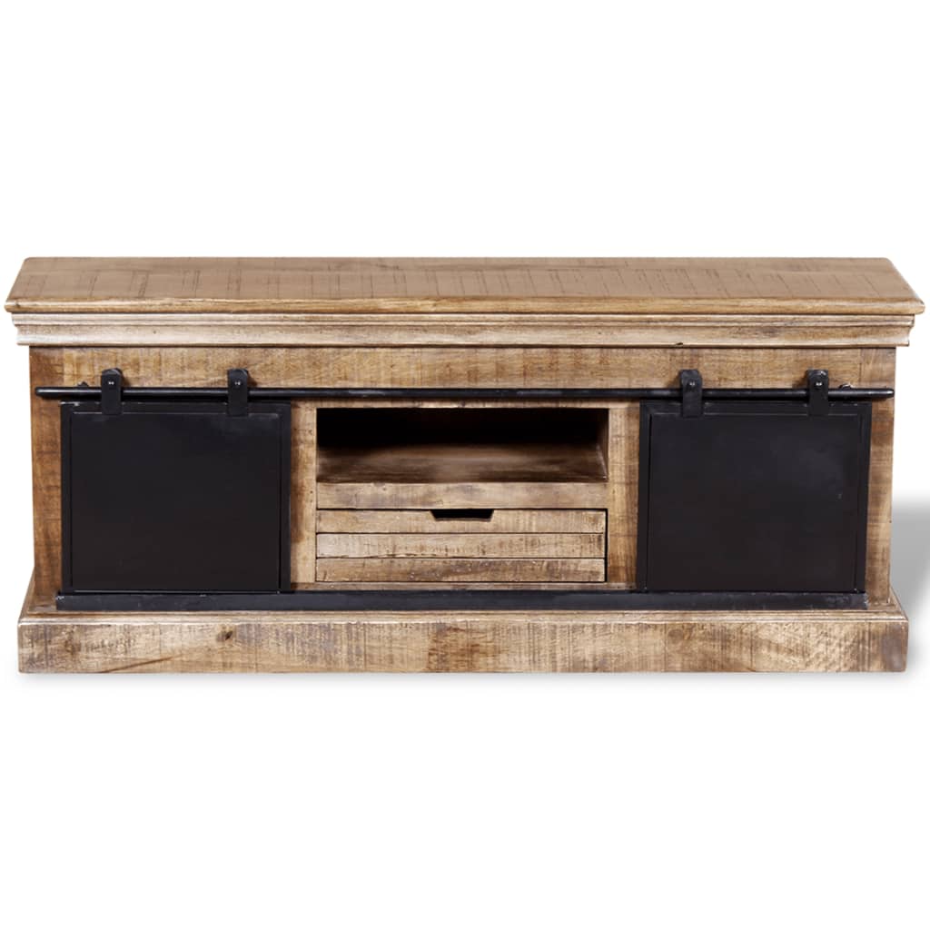 TV Ormarić s 2 Klizna Vrata Masivno Mango Drvo 110x30x45 cm