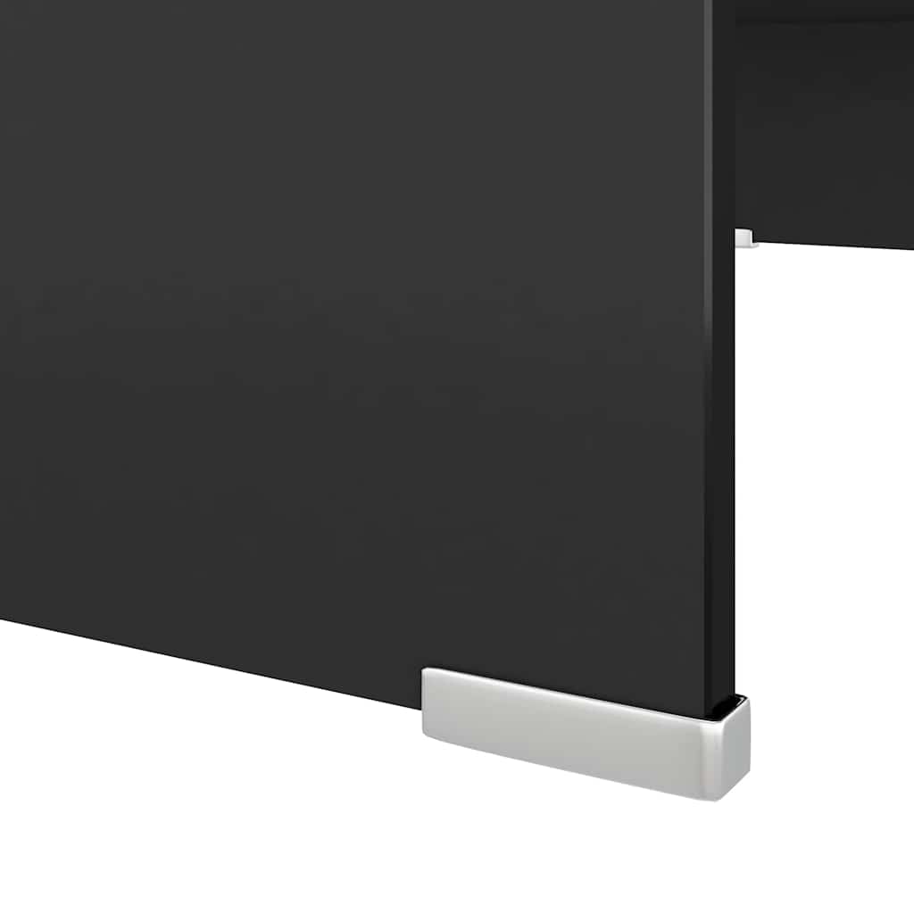 Stalak za TV/Monitor Stakleni Crni 70x30x13 cm