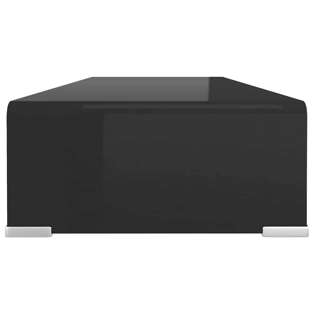 Stalak za TV/Monitor Stakleni Crni 80x30x13 cm