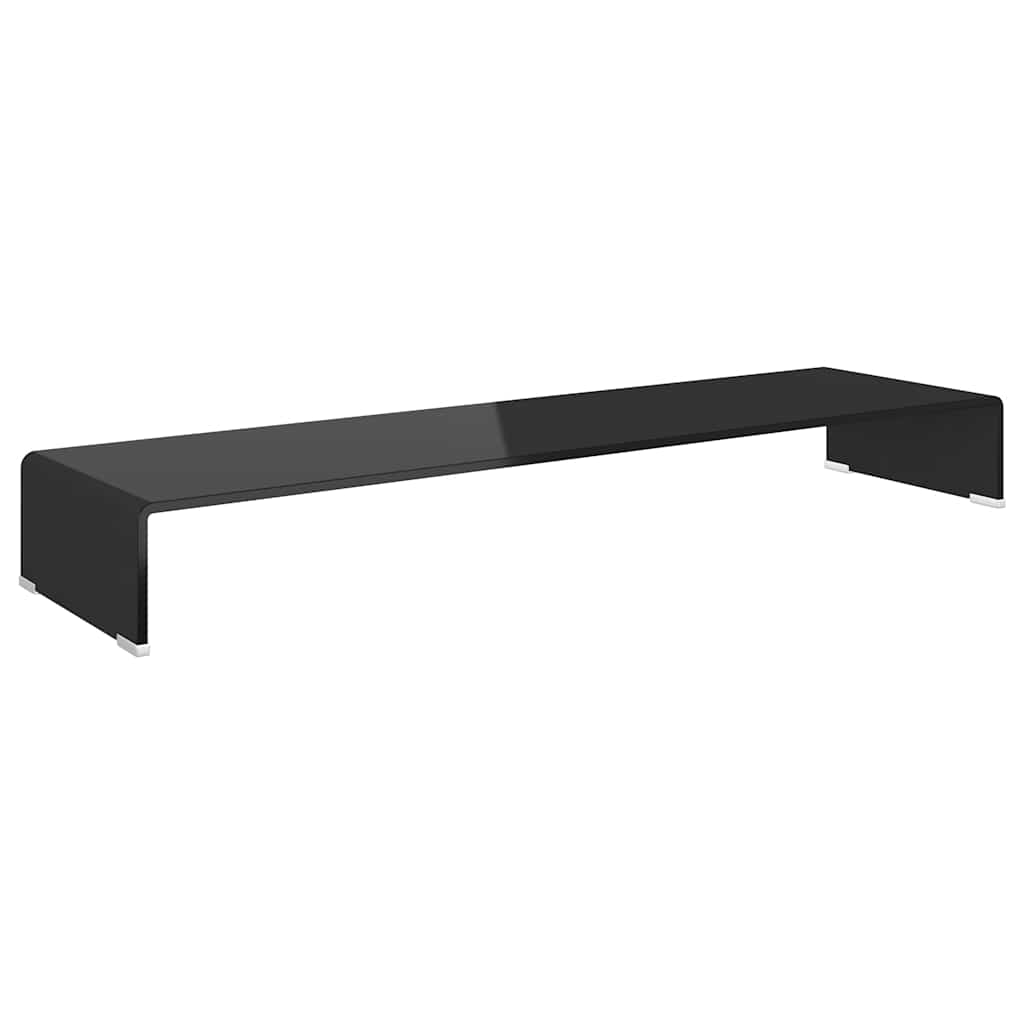 Stalak za TV /Monitor Prozirno Staklo Crni 110x30x13 cm