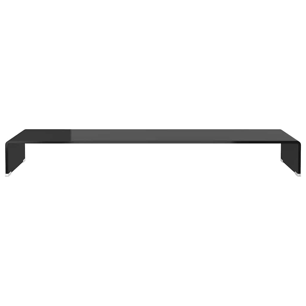 Stalak za TV /Monitor Prozirno Staklo Crni 110x30x13 cm