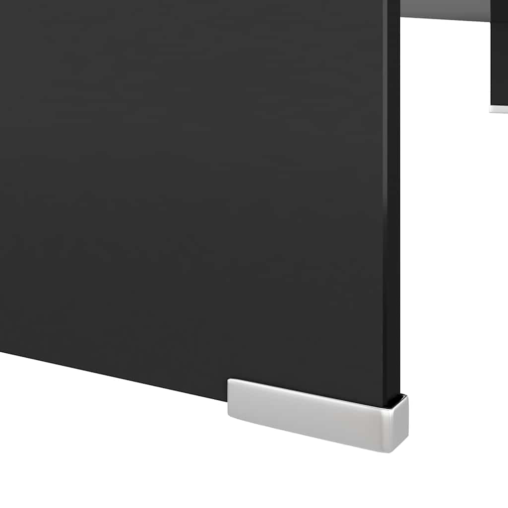 Stalak za TV /Monitor Prozirno Staklo Crni 110x30x13 cm