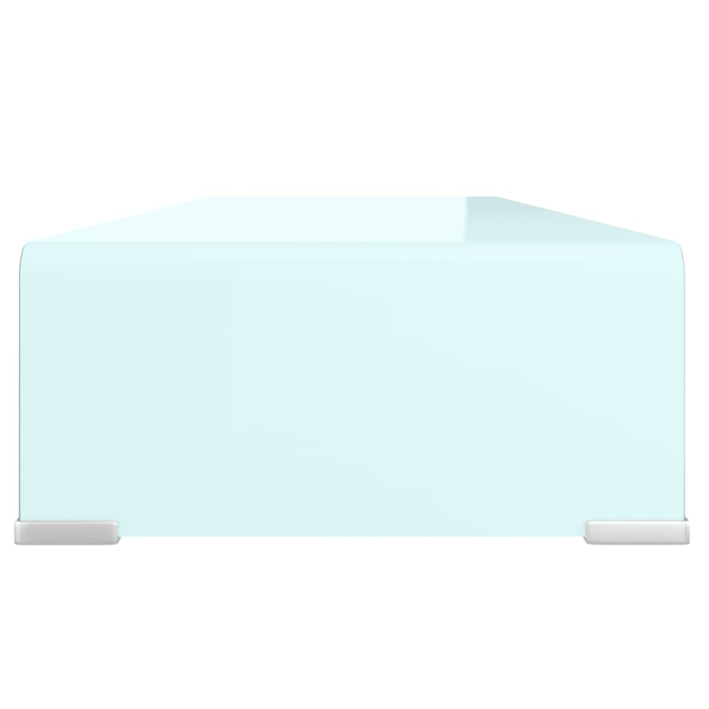 Stalak za TV/monitor stakleni zeleni 80 x 30 x 13 cm
