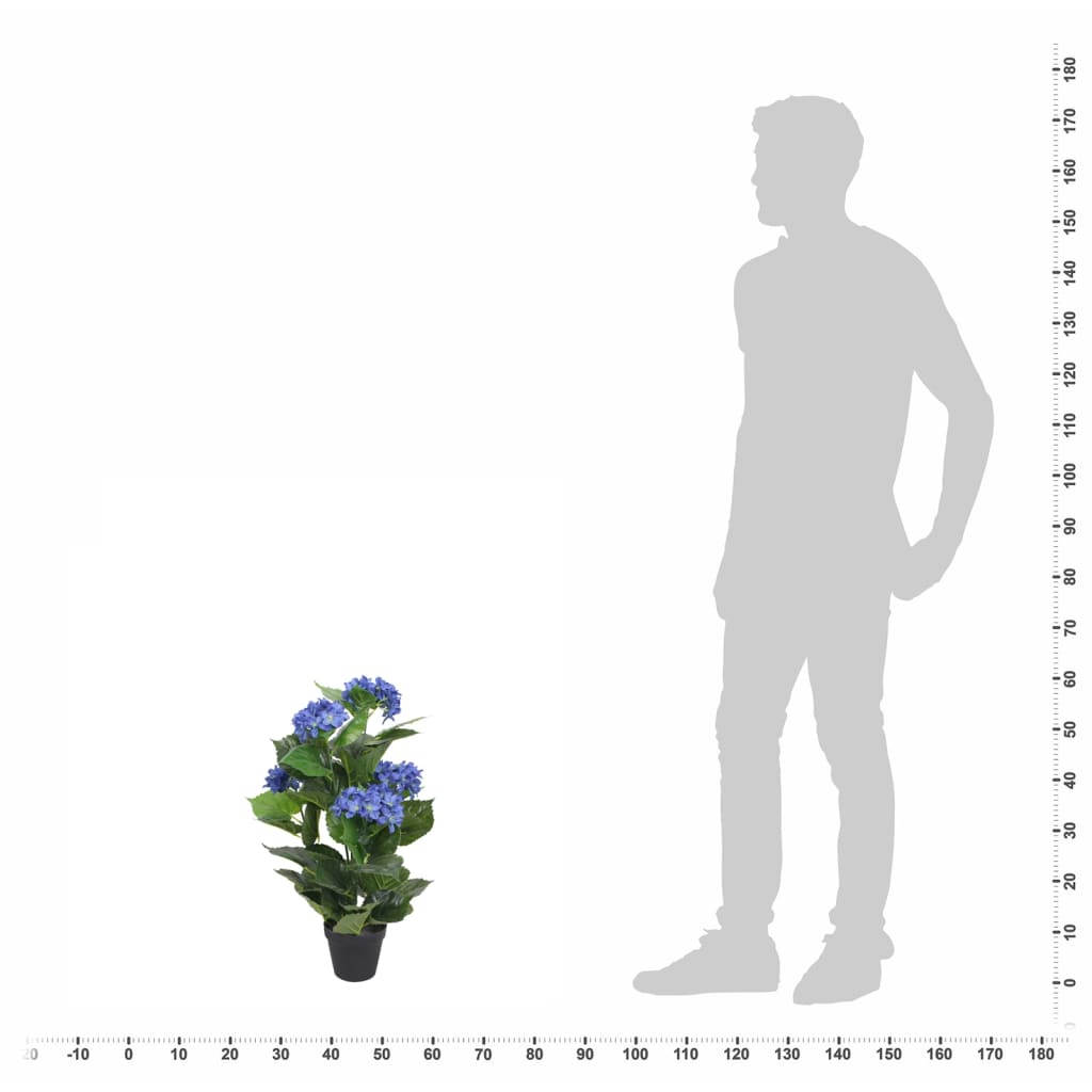 Umjetna Hortenzija s Posudom 60 cm Plava