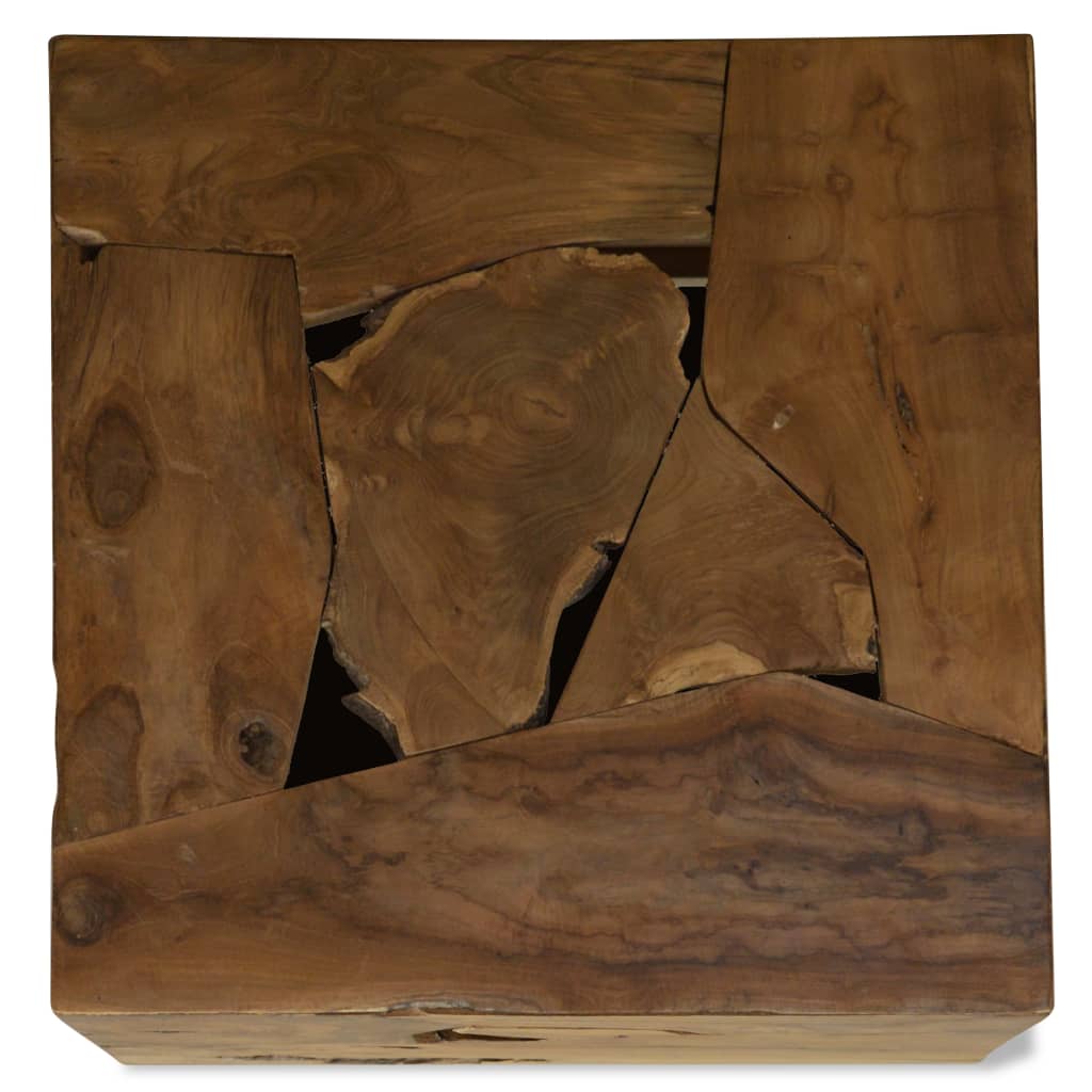 Stolić za kavu od prave tikovine 50 x 50 x 35 cm smeđi