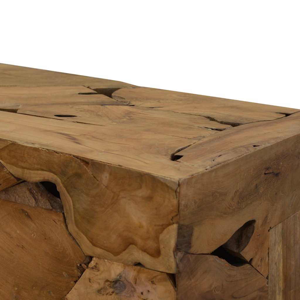 Stolić za kavu od prave tikovine 90 x 50 x 30 cm smeđi