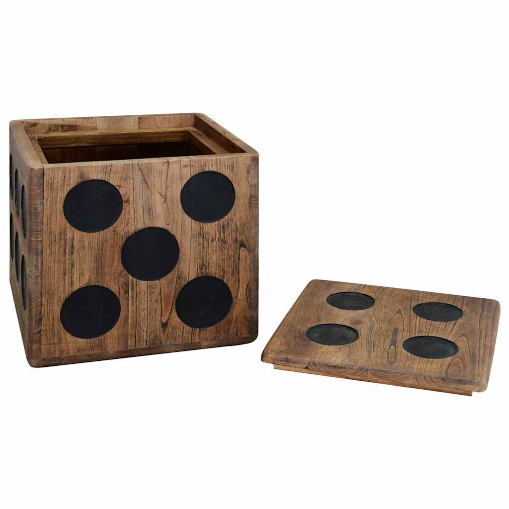 Kutija za pohranu od drva mindi 40 x 40 x 40 cm dizajn kocke