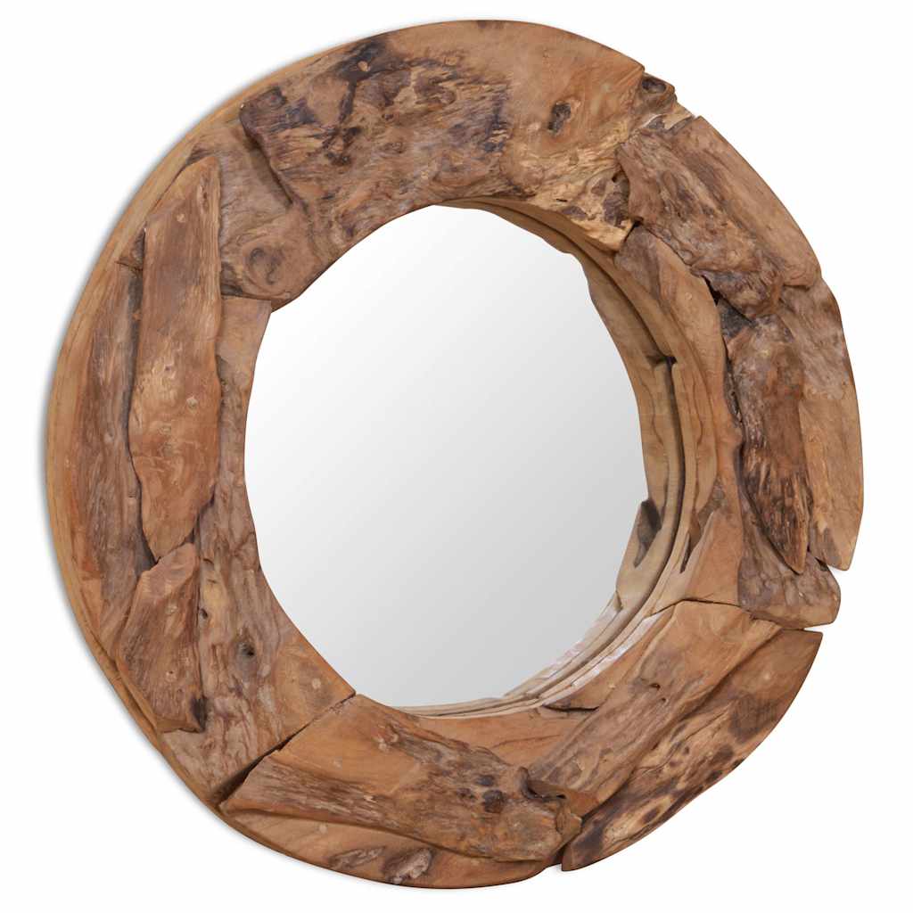 Ukrasno Ogledalo od Tikovine 60 cm Okruglo