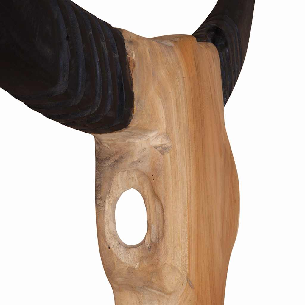Skulptura lubanje bika tikovina 66x15x88 cm