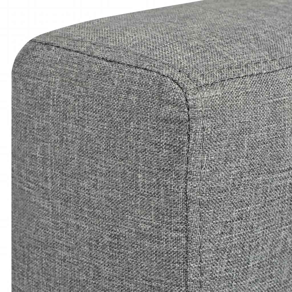 Trodijelni set sofa od tkanine svijetlosivi
