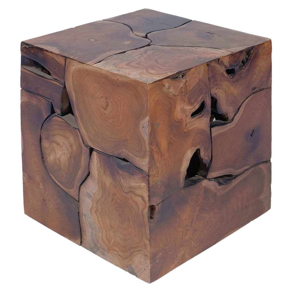 Stolci 2 kom smeđi 40x40x45 cm od masivne tikovine
