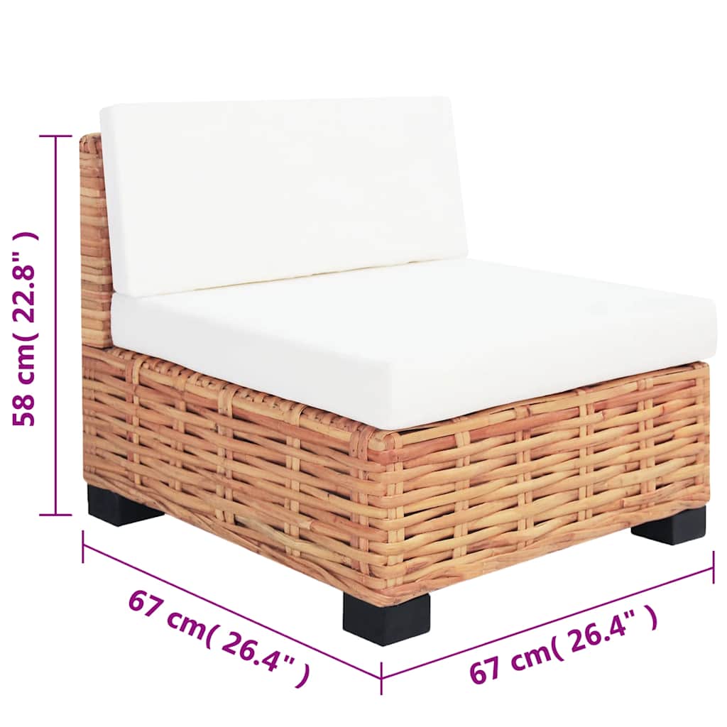 Sofa Set 18 kom Prirodni Ratan