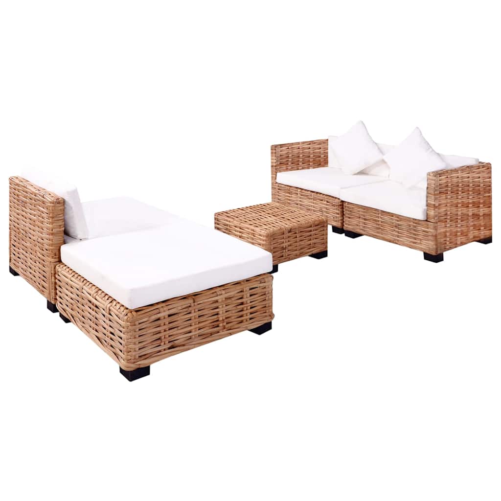 Sofa Set 14 kom Prirodni Ratan