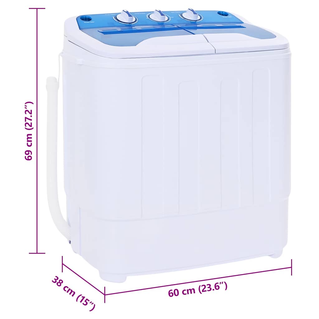 Mini Perilica za Rublje s Dvostrukim Bubnjem 5,6 kg