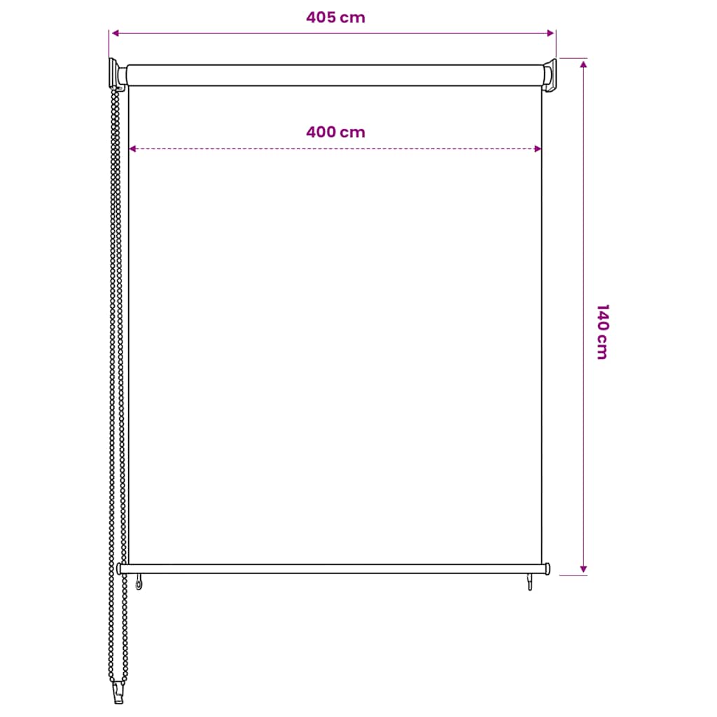 Vanjska rolo zavjesa 405 (Š) x 140 (V) cm bež