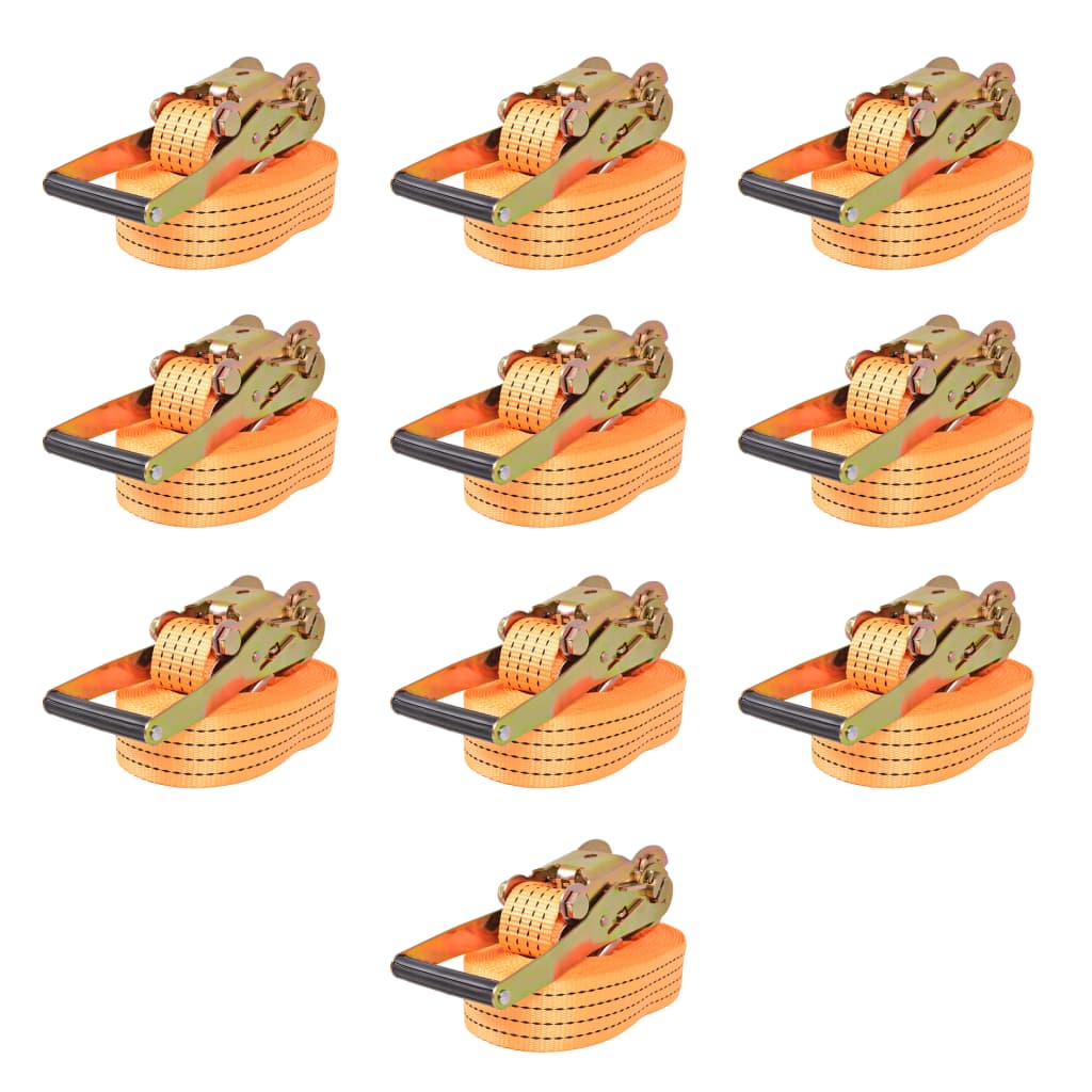 Trake za Vezanje Tereta 10 kom 2 Tone 8mx50mm Narančaste