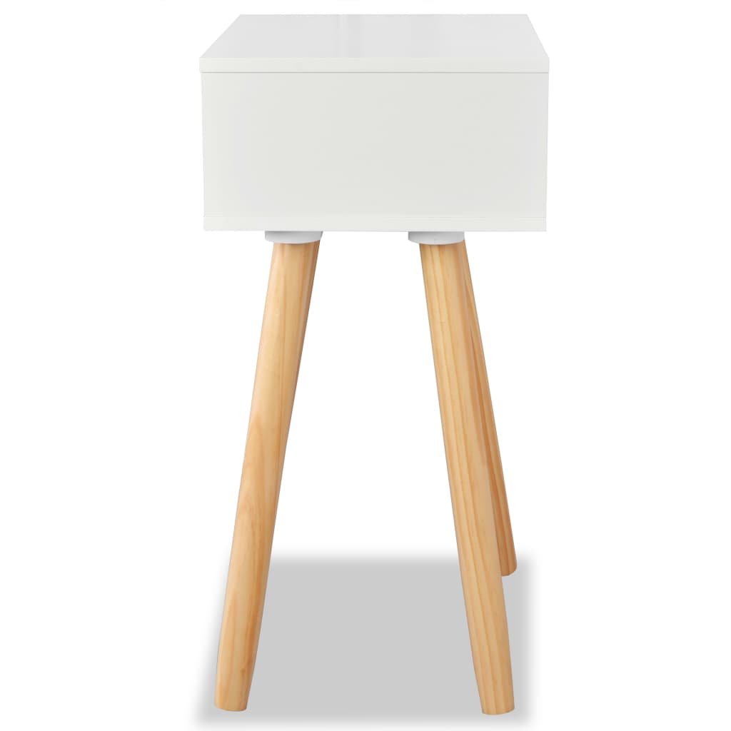 Noćni Ormarići 2 kom Masivna Borovina 40x30x61 cm Bijeli