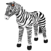 Samostojeća plišana zebra crno-bijela XXL