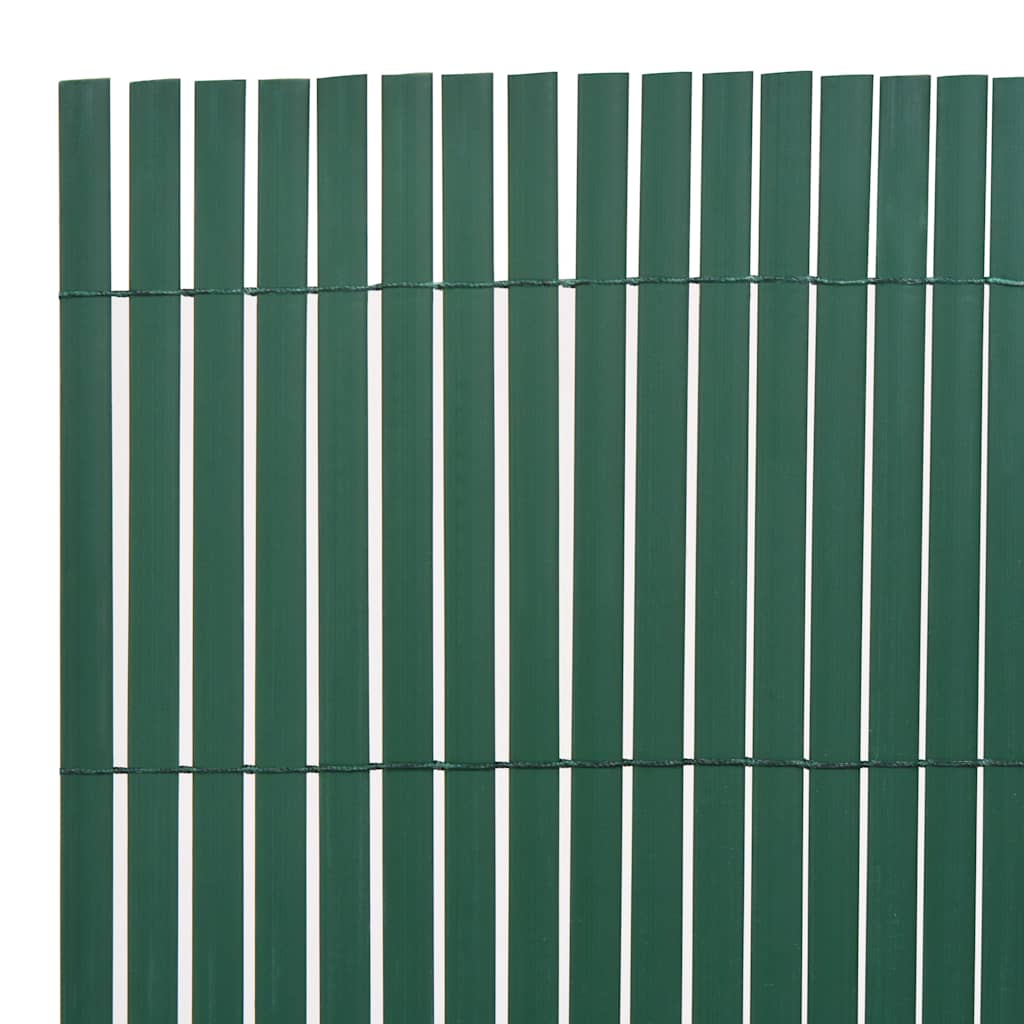Dvostrana vrtna ograda PVC 90 x 300 cm zelena