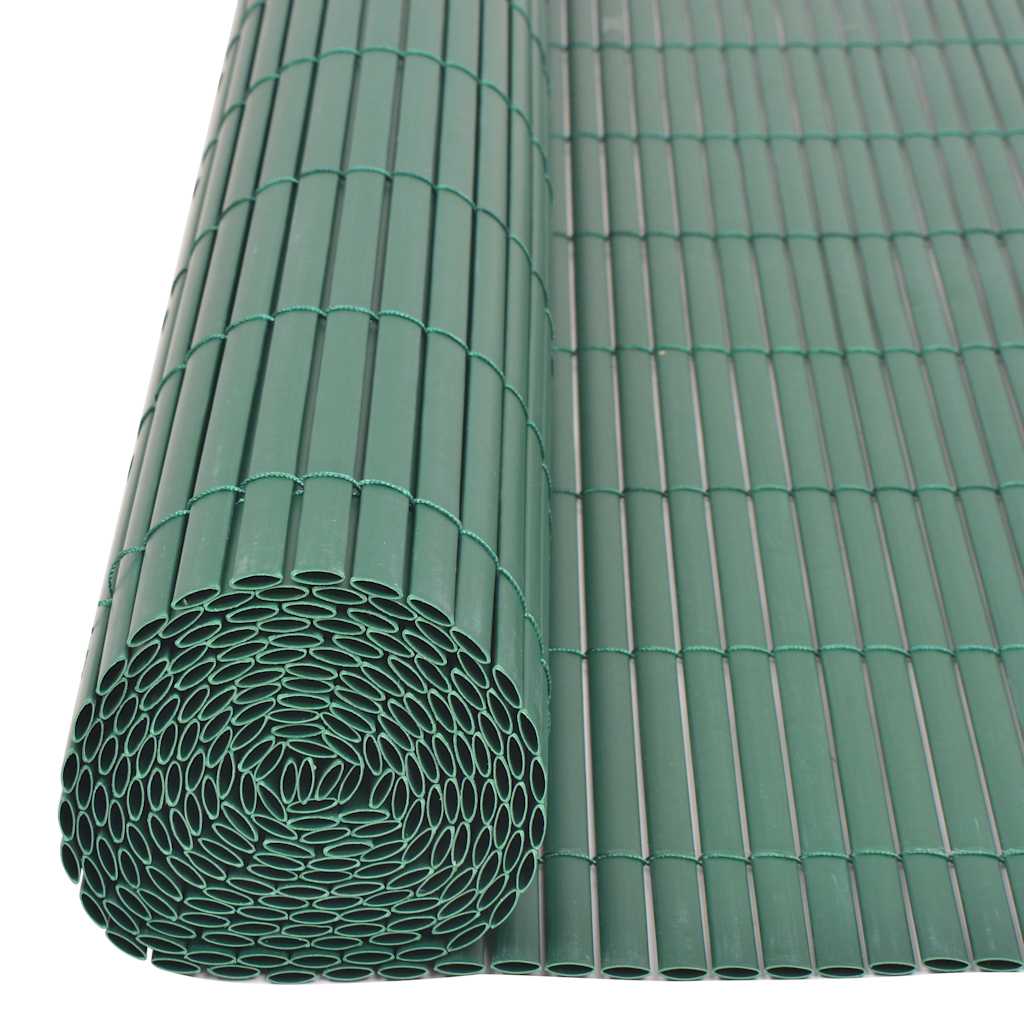 Dvostrana vrtna ograda PVC 90 x 300 cm zelena