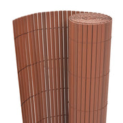 Dvostrana vrtna ograda PVC 90 x 500 cm smeđa