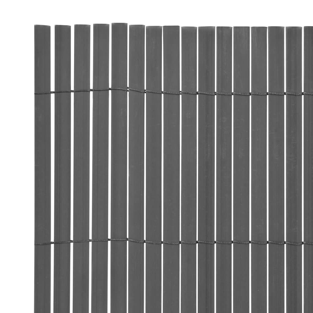 Dvostrana vrtna ograda PVC 150 x 500 cm siva