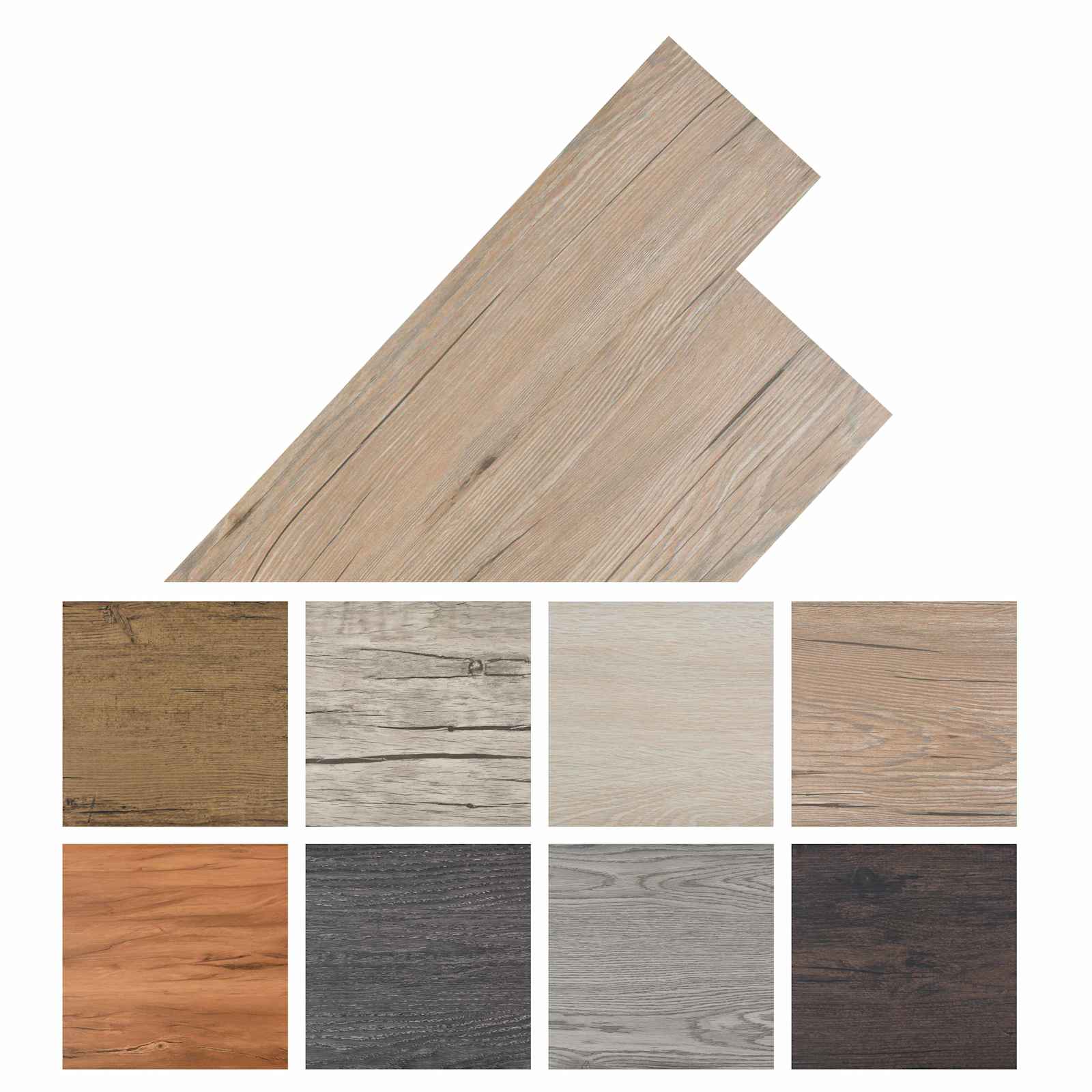 Podne daske 36 pcs Hrast smeđi 5,02 m² PVC