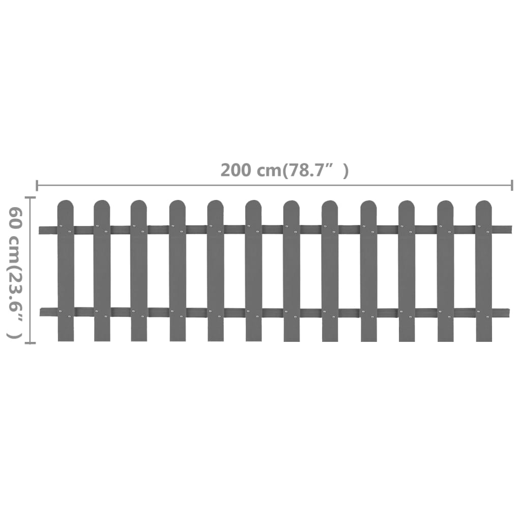 Ograda od kolaca WPC 200 x 60 cm