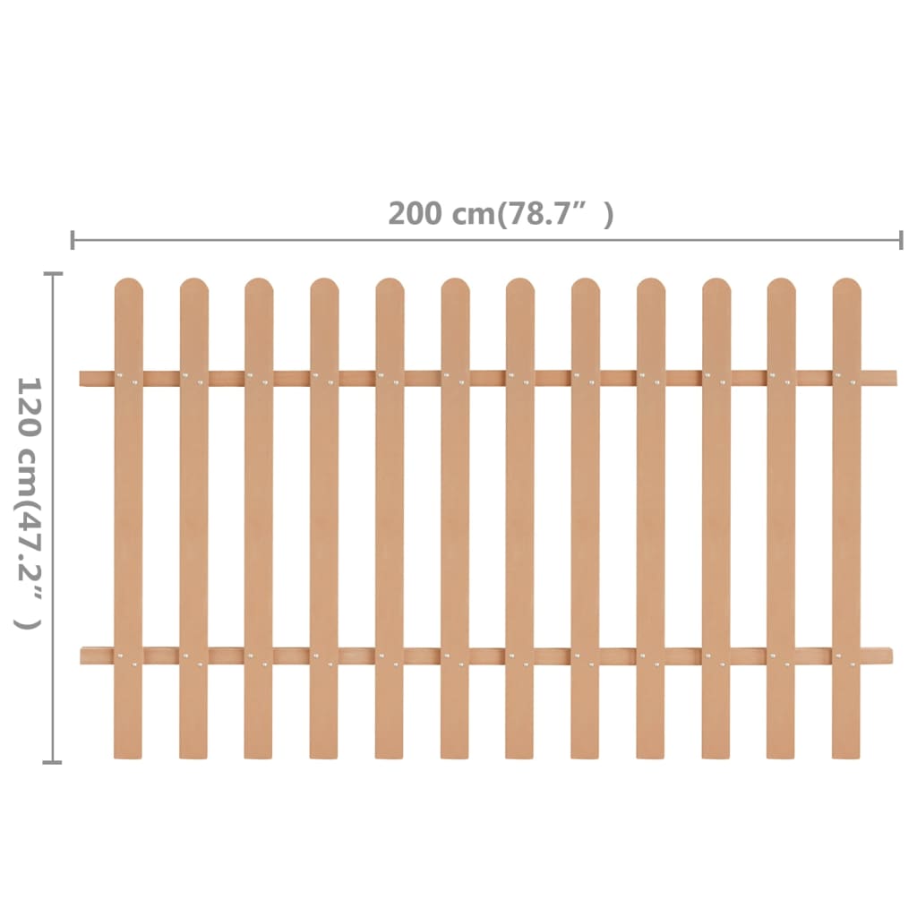 Ograda od kolaca WPC 200 x 120 cm