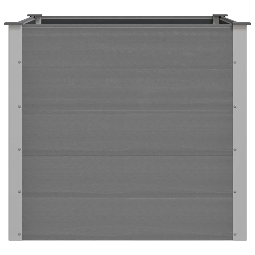 Vrtna Posuda za Sadnju WPC 100x100x91 cm Siva