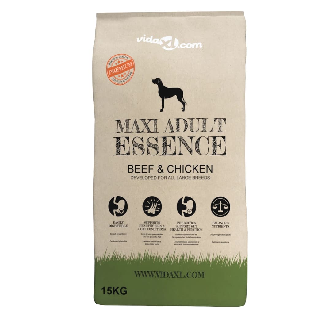 Premium suha hrana za pse Maxi Adult Essence Beef & Chicken 15 kg