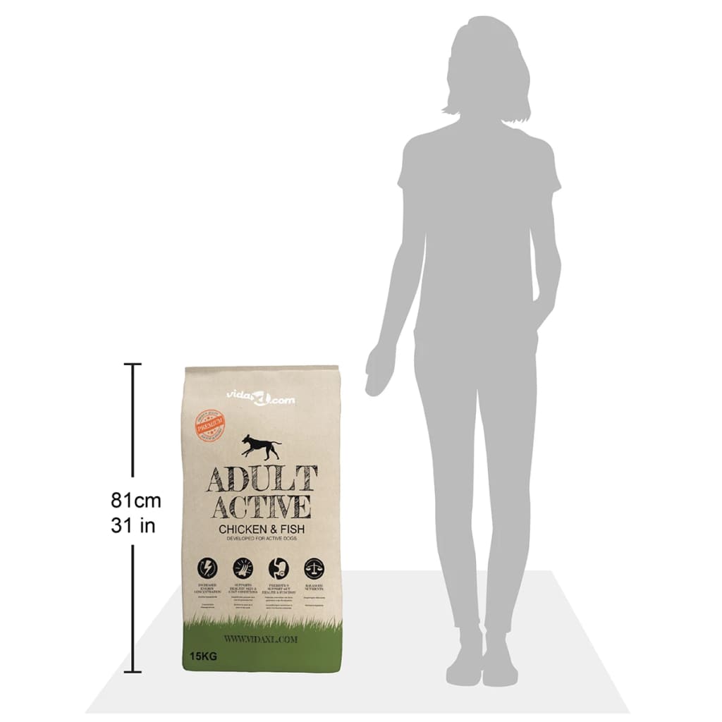Premium suha hrana za pse Adult Active Chicken & Fish 15 kg