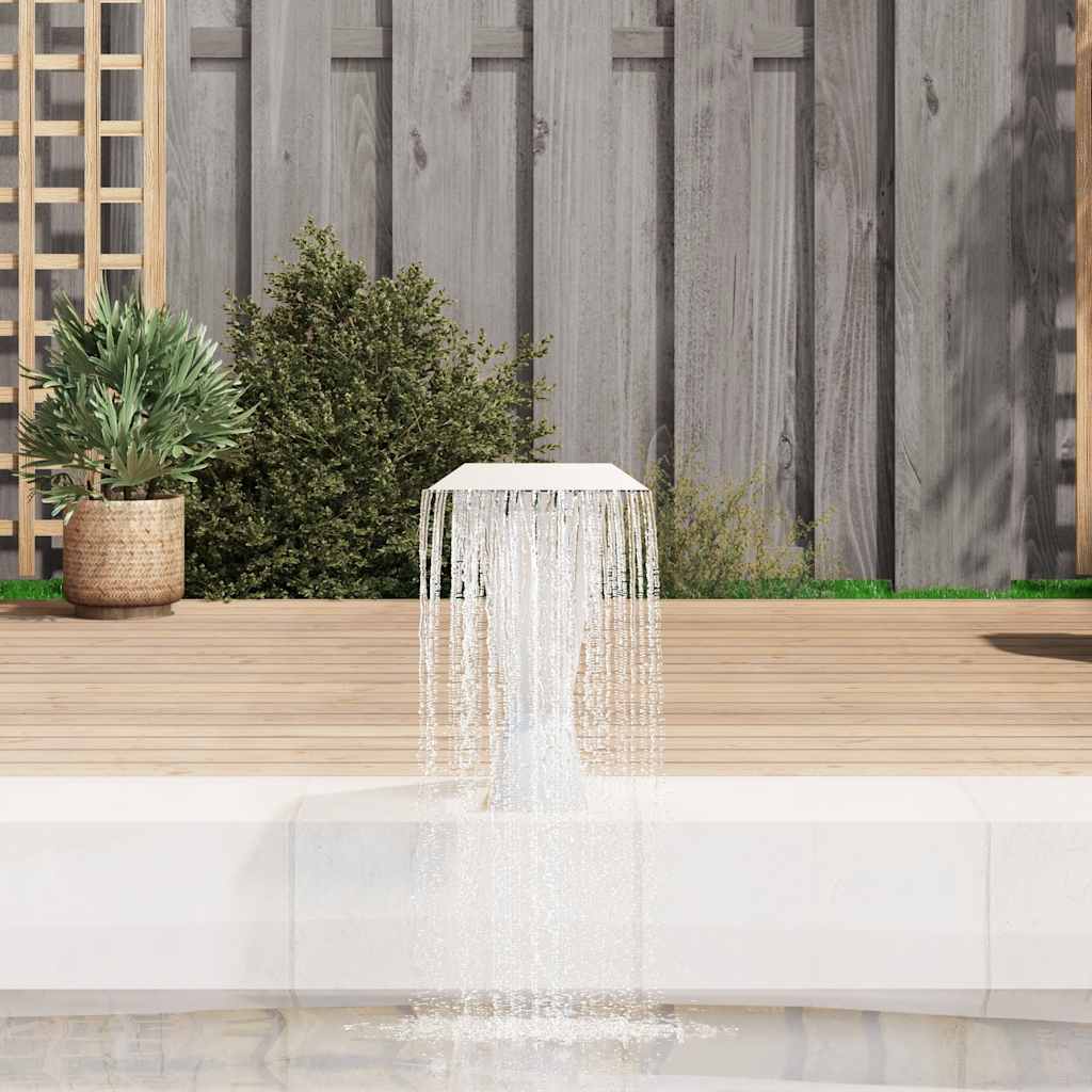 Fontana za bazen od nehrđajućeg čelika 64 x 30 x 52 cm srebrna