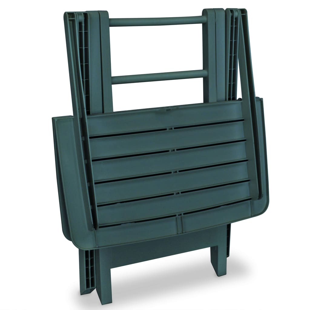 3-dijelni sklopivi bistro set plastični zeleni