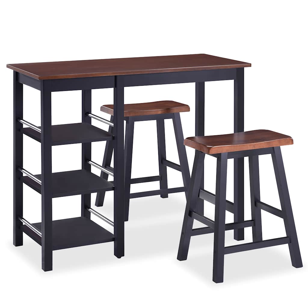 Barski Set 3 kom MDF Crni