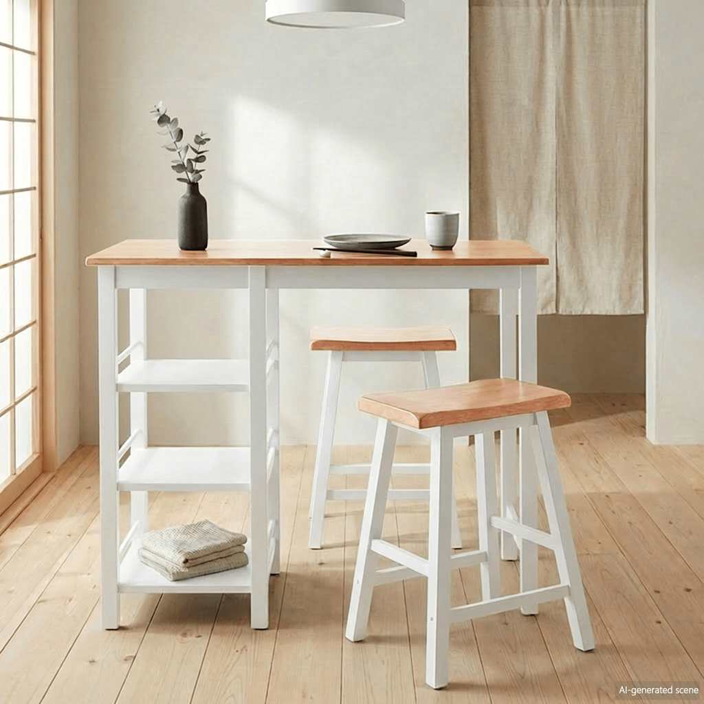 Barski Set 3 kom MDF Bijeli