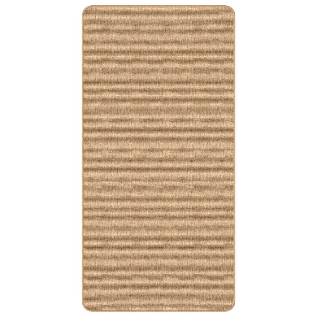 Ukrasni tepih od jute s podlogom od lateksa 80x160 cm prirodni