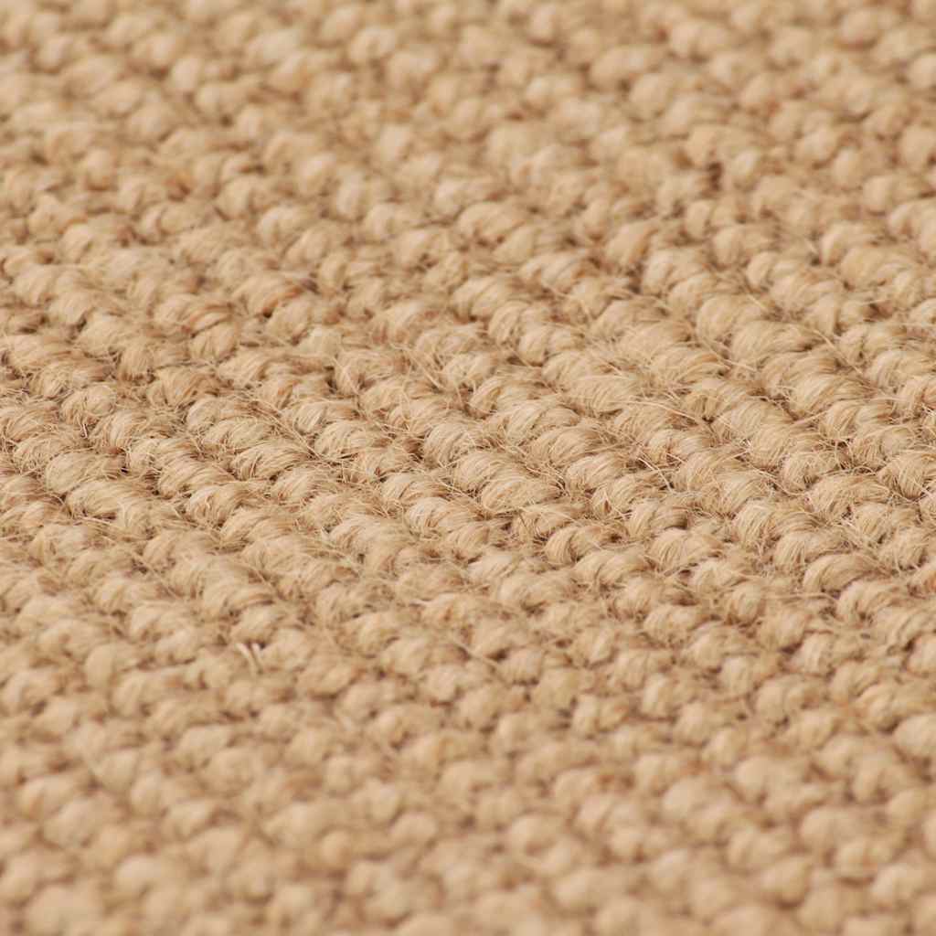 Ukrasni tepih od jute s podlogom od lateksa 80x160 cm prirodni