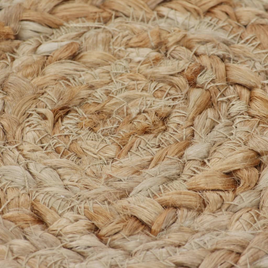 Ukrasni pleteni tepih od jute 90 cm okrugli