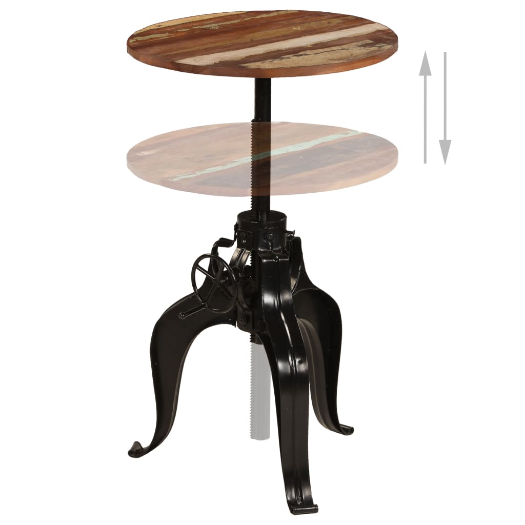 Barski stol od masivnog obnovljenog drva 60 x (76 - 110) cm