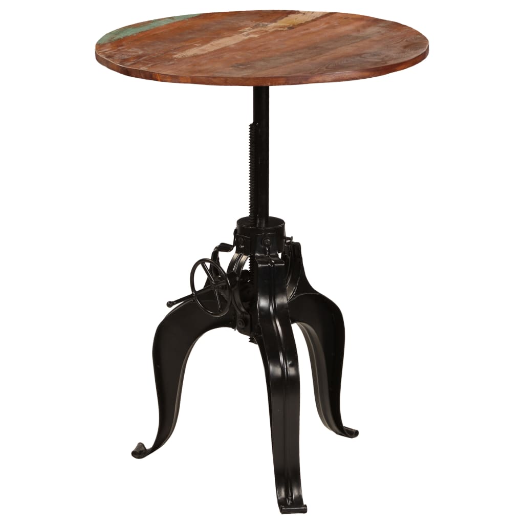 Barski stol od masivnog obnovljenog drva 75 x (76 - 110) cm