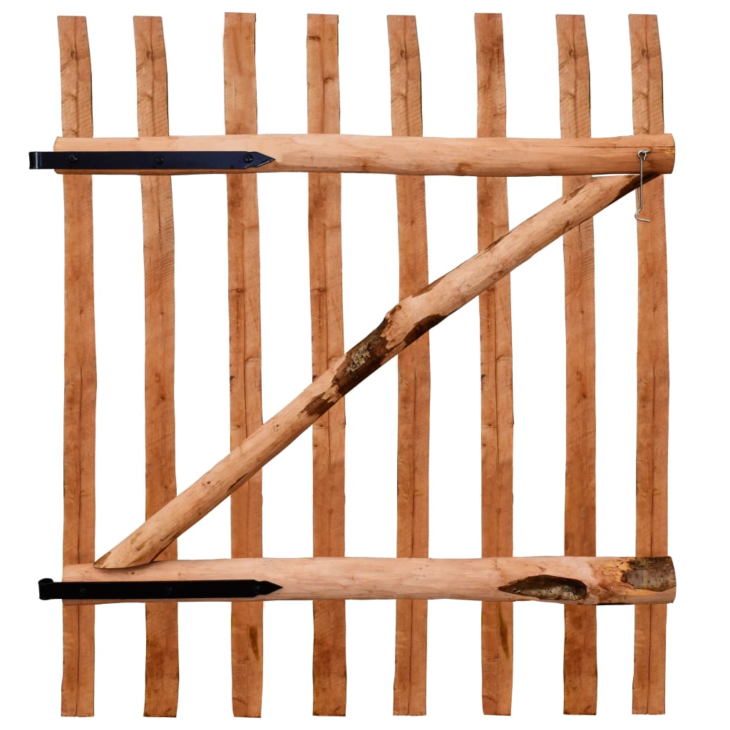 Jednostruka vrata za ogradu od drva lješnjaka 100 x 120 cm