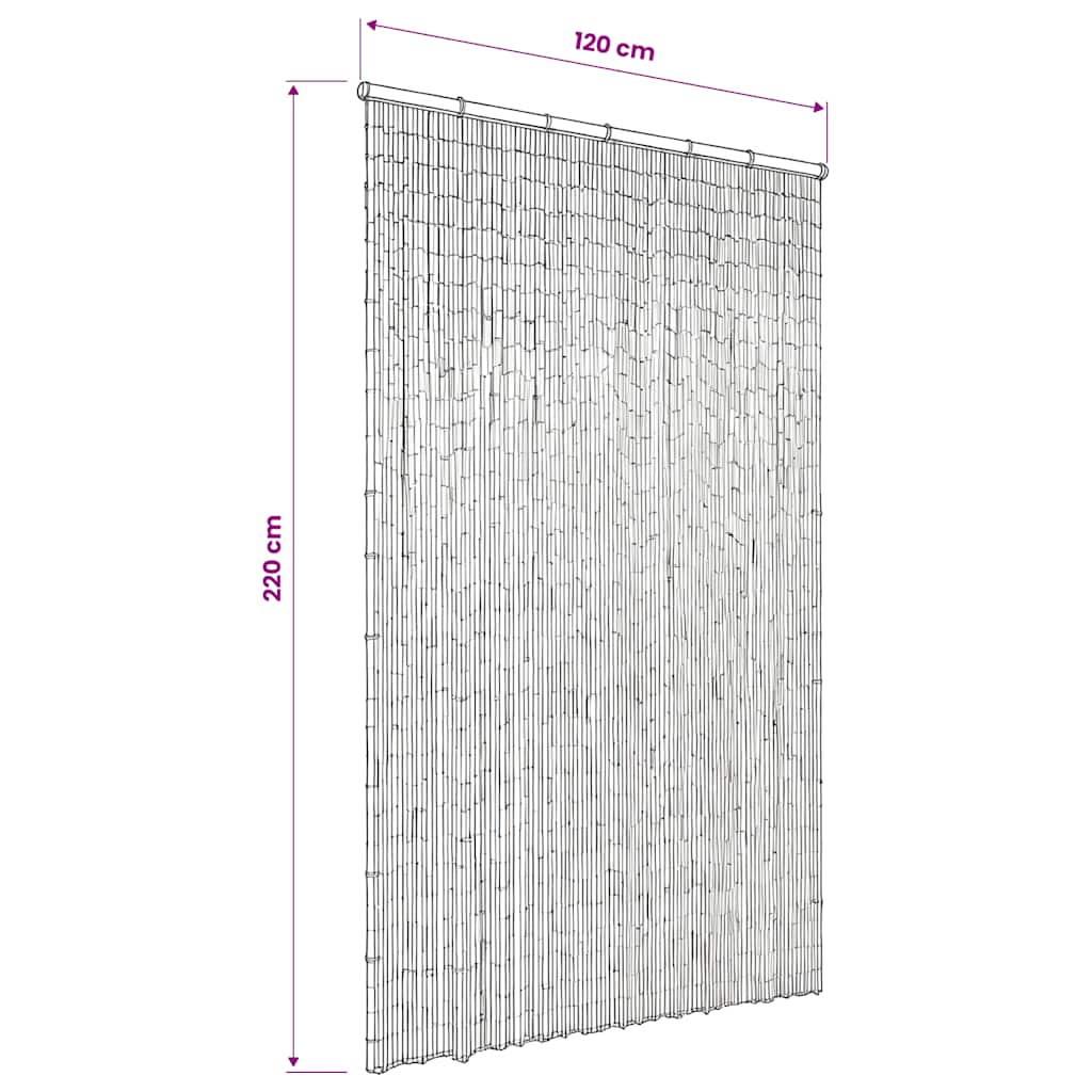 Zavjesa za Vrata Protiv Insekata Bambus 120x220 cm