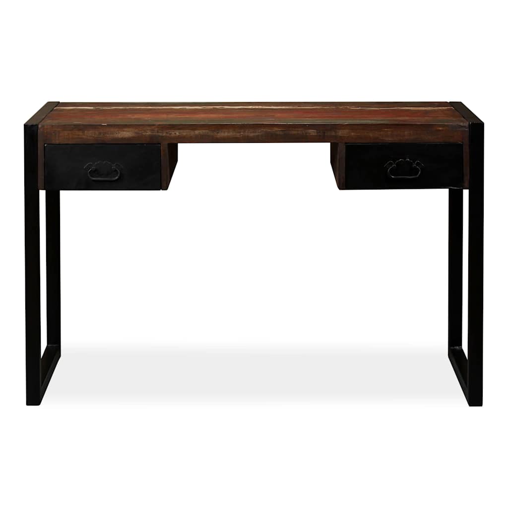 Radni stol s 2 ladice od masivnog obnovljenog drva 120x50x76 cm