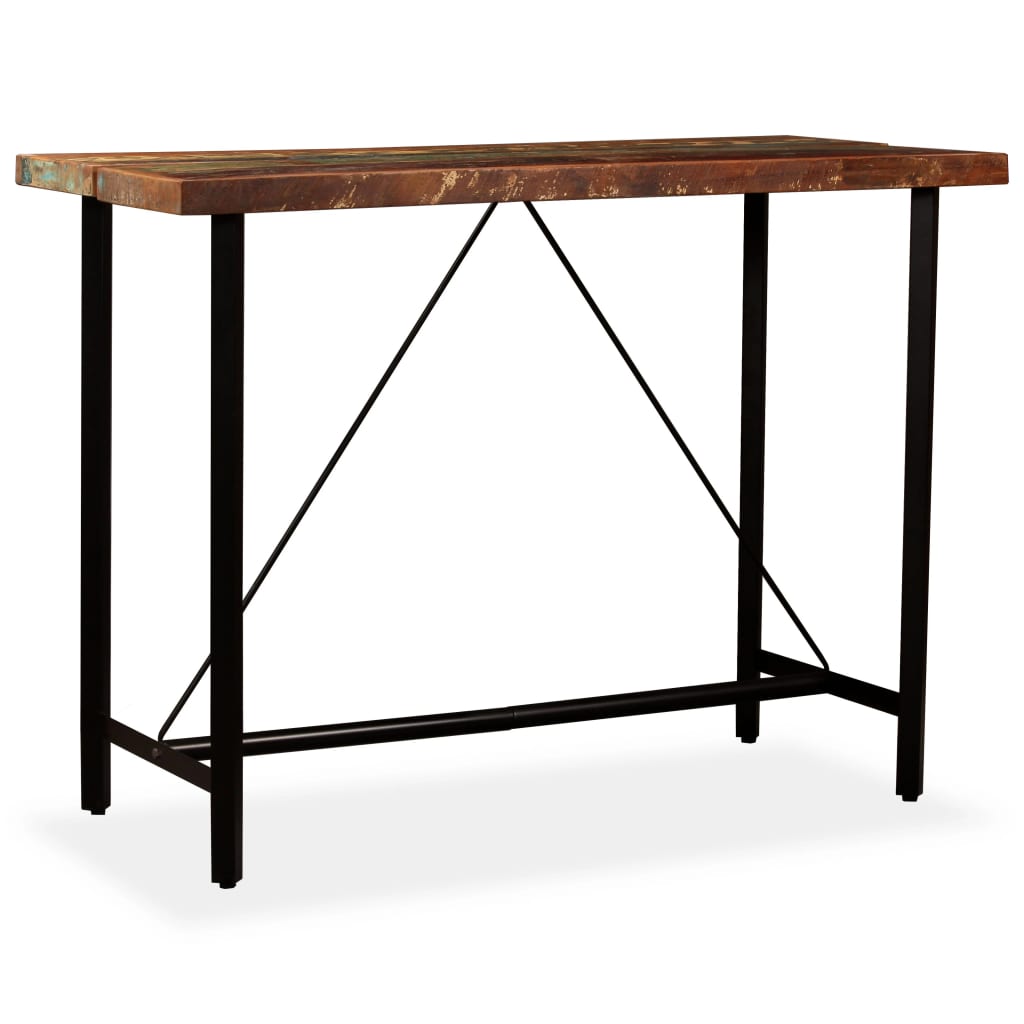 Barski stol od masivnog obnovljenog drva 150x70x107 cm