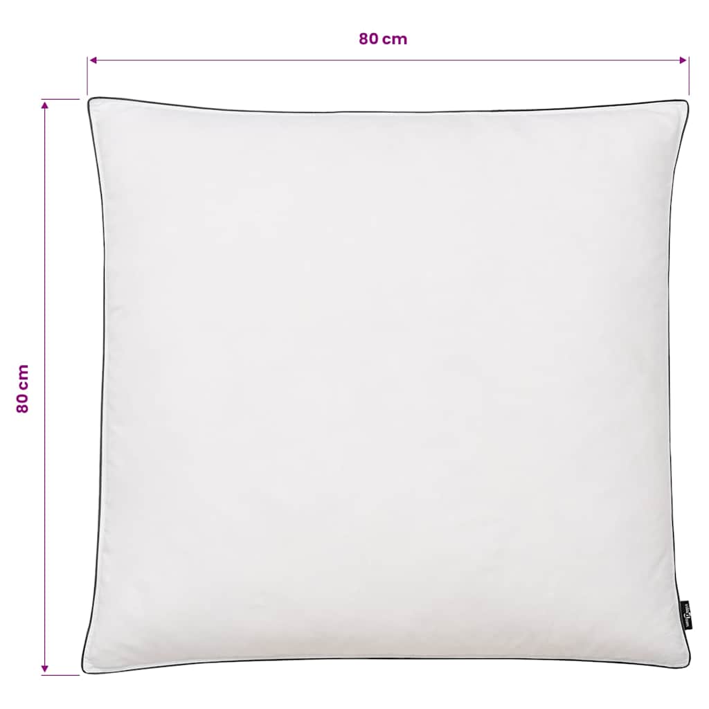 Jastuci punjeni paperjem i perjem 2 kom teški 80 x 80 cm bijeli