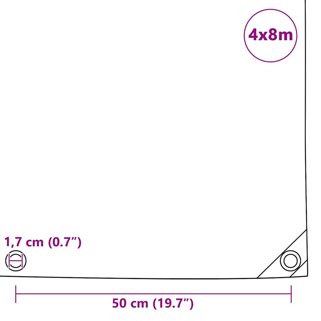 Cerada 650 g/m² 4x8 m plava