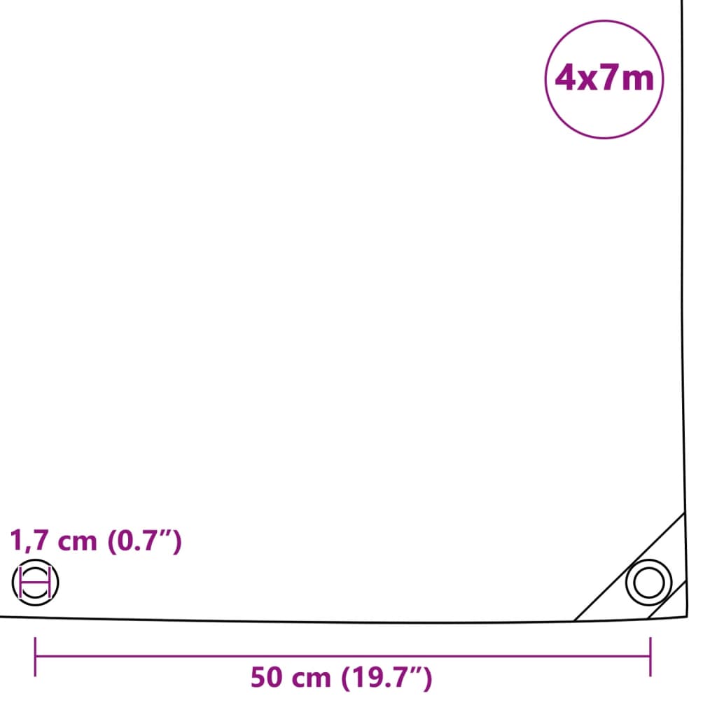 Cerada 650 g/m² 4x7 m bijela