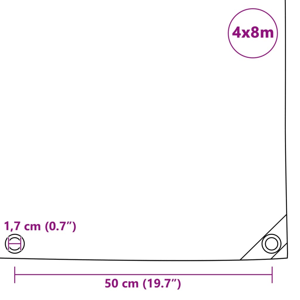 Cerada 650 g/m² 4x8 m bijela
